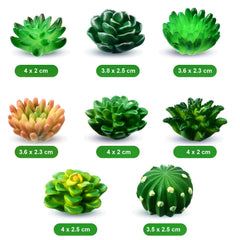 hand-carved resin succulent fridge magnets