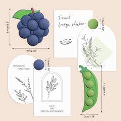 Oneleaf Creative Refrigerator Magnets 3D pea design on fridge