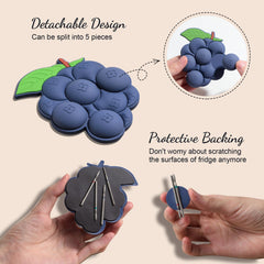 Oneleaf Creative Refrigerator Magnets 3D blueberry design on fridge