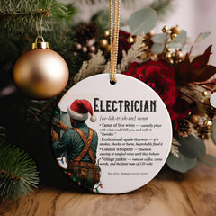 3 inch ceramic ornament for electricians image