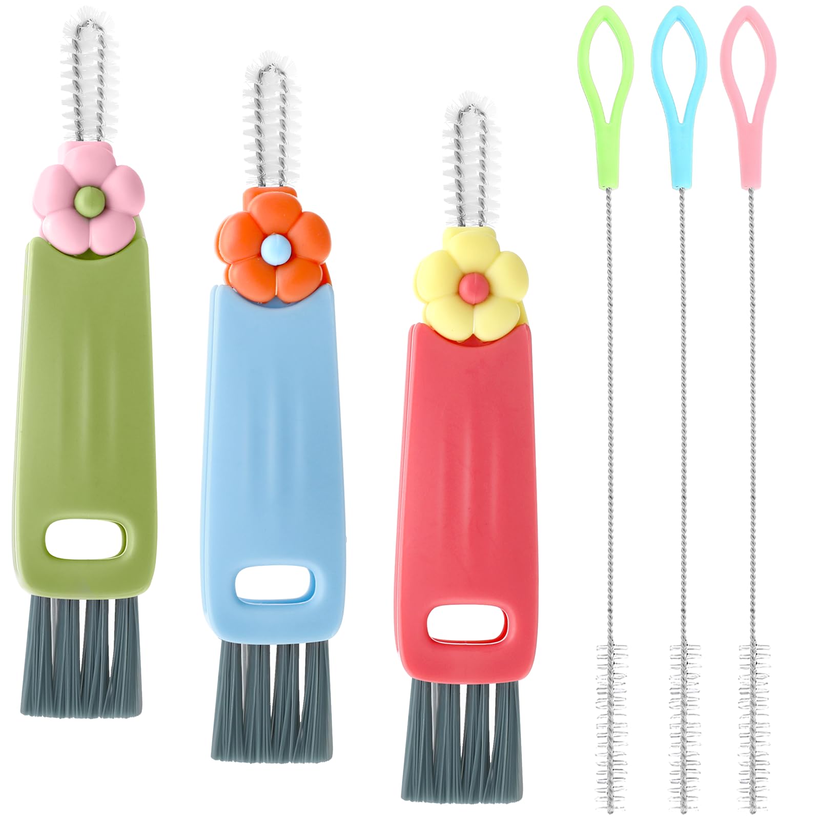 3Pcs 3 in 1 cup lid cleaning brush set image