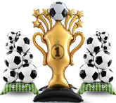 3PCS soccer party decorations with large balloons