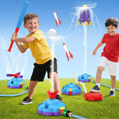 4-in-1 water sprinkler baseball toy close up