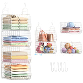 4 inch deeper hanging closet organizer white product in wardrobe