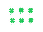 4 Leaf Clovers glow in the dark sticker set of 6
