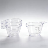 four-pack small measuring cups clear markings