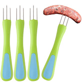4 piece sausage pricker tool with 3 prongs and compact length