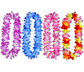 4 Pcs Thicken 41 Inch Hawaiian Leis set showing four colors