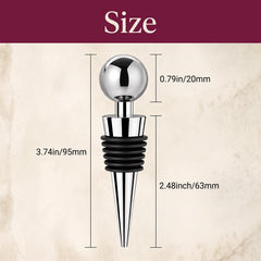 4-pcs wine-stoppers set in silver color