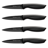 4-piece fruit knife set with stainless steel blades and ergonomic PP handles