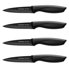 4-piece fruit knife set with stainless steel blades and ergonomic PP handles