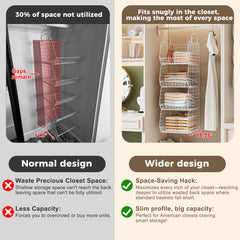 four-tier metal basket bins for clothes and handbags
