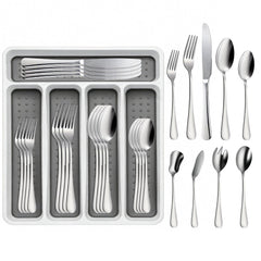 45-piece silverware set for 8 with organizer tray