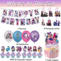 16 latex balloons in various styles included in the set