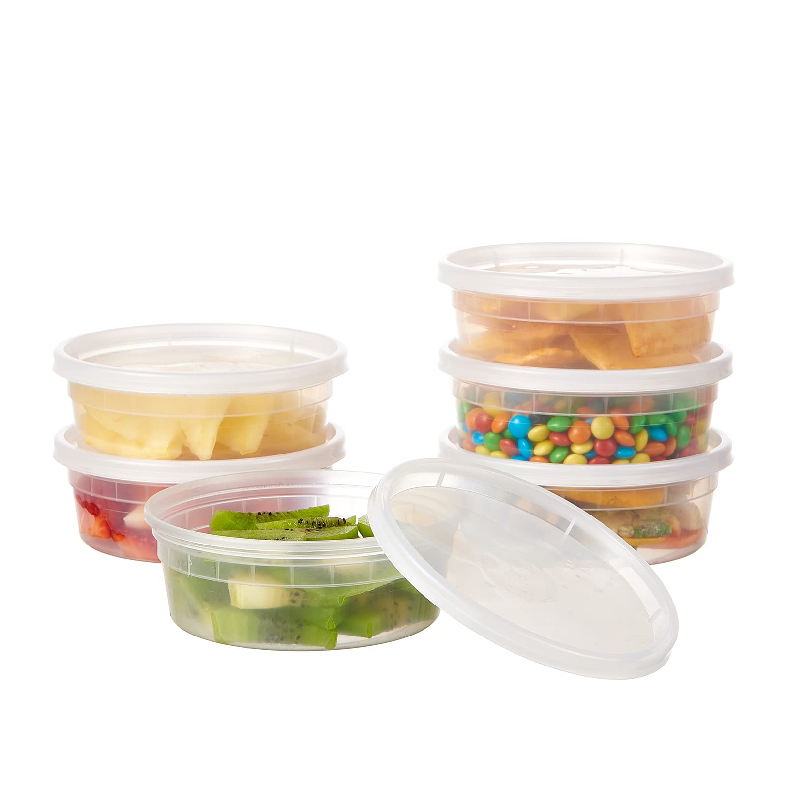8oz clear deli container with lid for meal prep