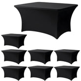 4ft black table cloth on a rectangular table top