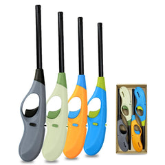 4PCS Butane Lighter Refillable with visible fuel window