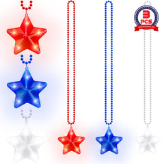 4th of July accessories glow necklace set of 3pcs