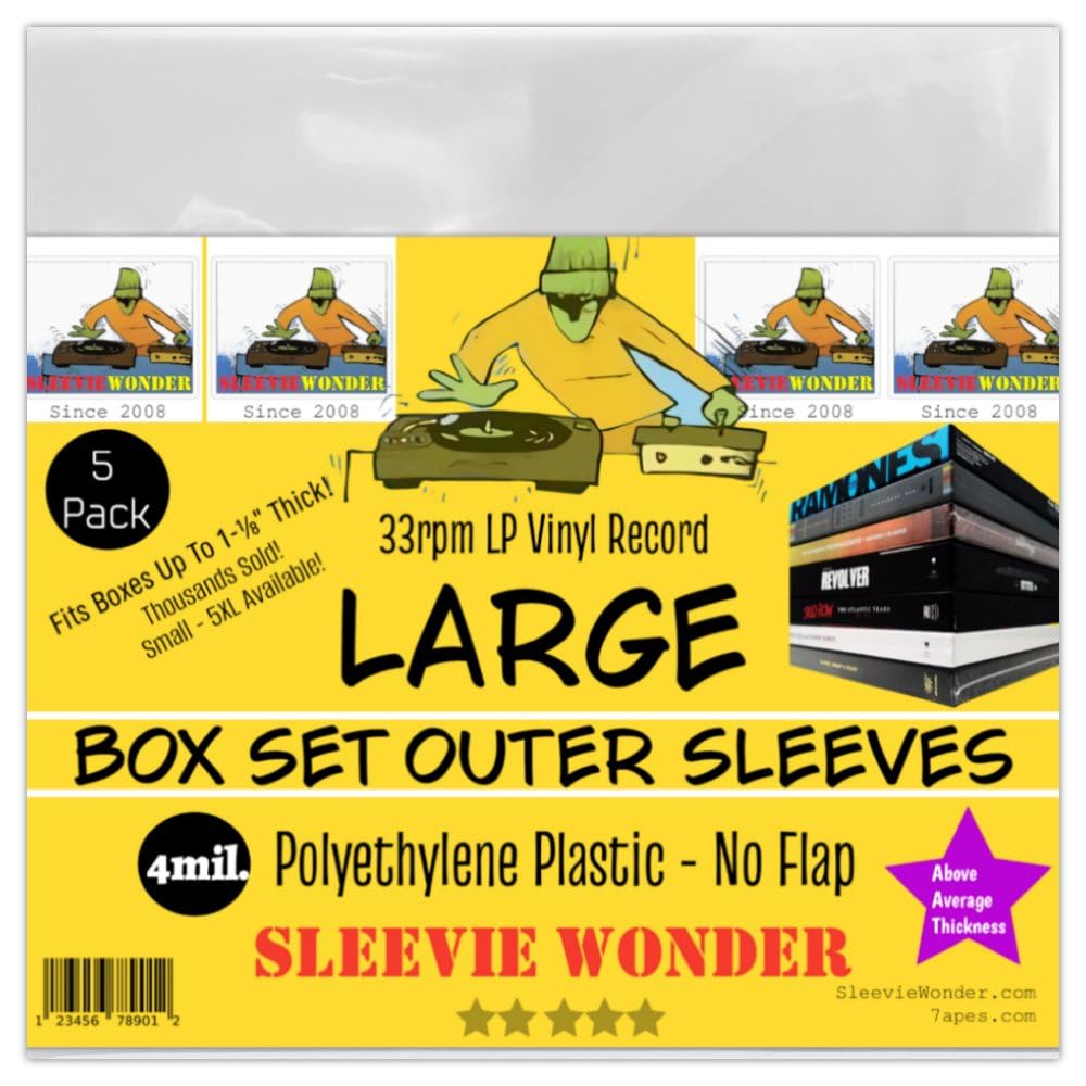 5 box set outer sleeves product image showing no flap design