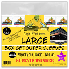 5 box set outer sleeves product image showing no flap design