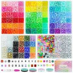 5 boxes bracelet making kit pony beads with 96 colors