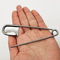 5 inch jumbo safety pins nickel plated for laundry