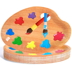 50 pcs art birthday plates in paint palette shape