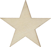 Pack of 50 2 inch wood stars suitable for crafts