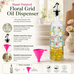 Square tall olive oil dispenser for kitchen