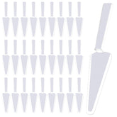 50pcs 9.1 inch plastic disposable cake cutter pack