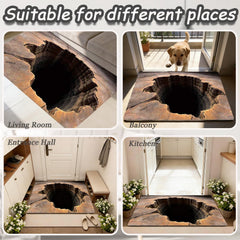 safe slip resistant backing on hole rug