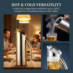 Stainless steel water pitchers versatile for hot and cold drinks
