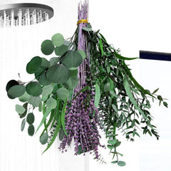 Bulk dried eucalyptus stems and lavender for shower hanging set