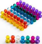 56 colorful magnets for whiteboard on metal surface
