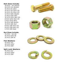 1/4 5/16 3/8 grade 8 hex cap screws close up