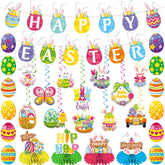 57pcs easter decorations banner set banner display
