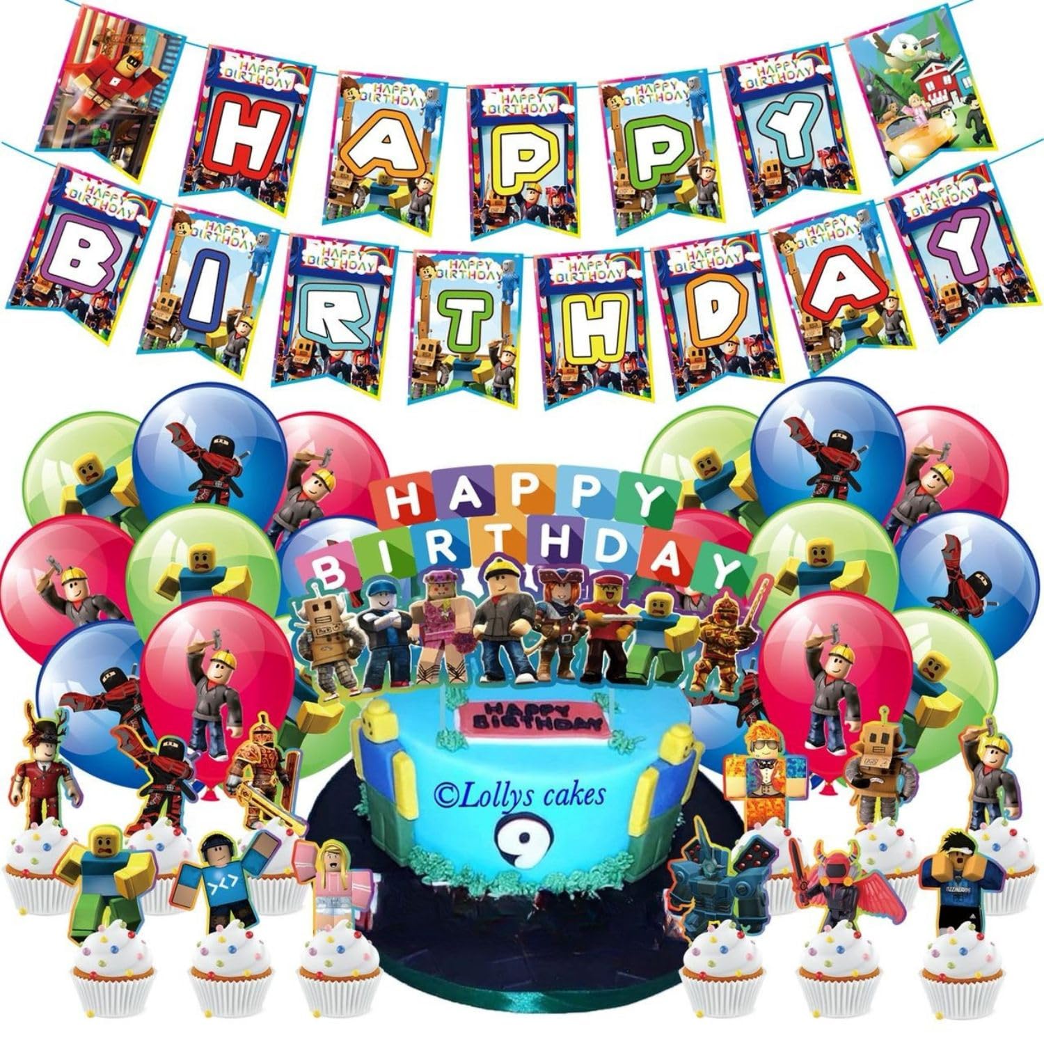 Banner from 58 Pcs Game Party Decorations kit