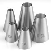 5pcs large piping tips set stainless steel for cake decorating