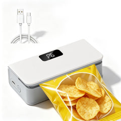 6-Gear Adjustable Mini Bag Sealer with LED display on white
