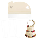 Six-pack cake scraper set with multiple scrapers