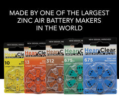 60 pack Hear Clear hearing aid batteries for high drain use