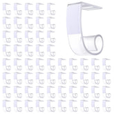 60 pieces table skirting clips clear plastic nylon hook and loop