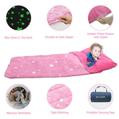sleepover sleeping bag with storage pocket 63x29