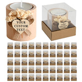 65 piece handmade natural wood cylinder candle holders set