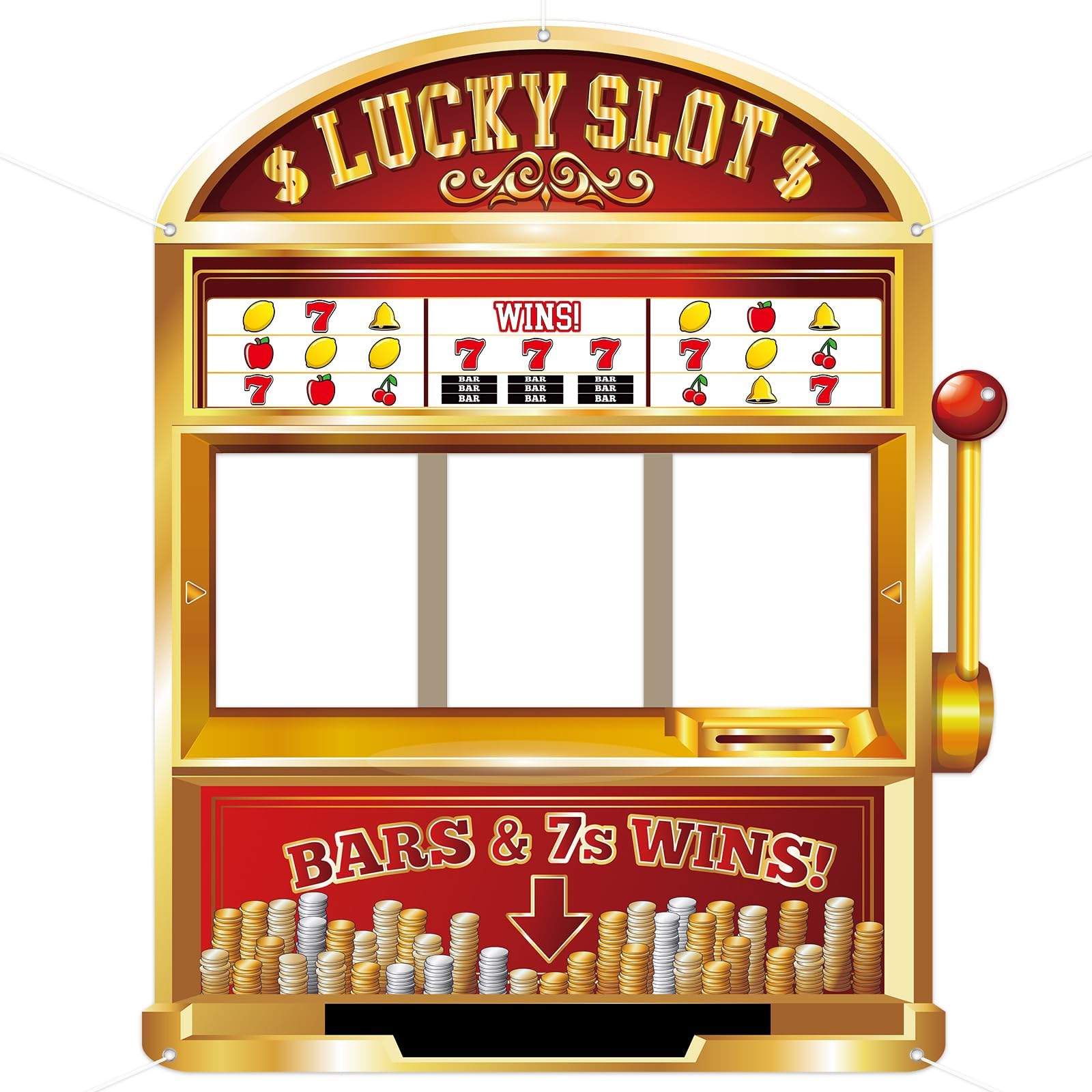 67 Pcs Casino Game Photo Prop backdrop frame
