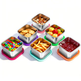 six-pack stainless steel snack containers for kids