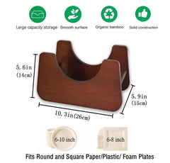 Vertical plate dispenser saves space on cabinet or RV counter