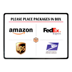 7×10 inch white acrylic delivery sign for outdoor use