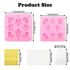 Large 8 cavity silicone lollipop mold