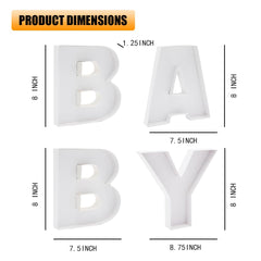 Coordinating box and transparent lid for baby letters